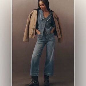 Maeve Colette Wide-Leg Cropped High Rise Women's Jeans